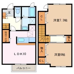 メゾン　ラルゴ　Ｃ棟の物件間取画像